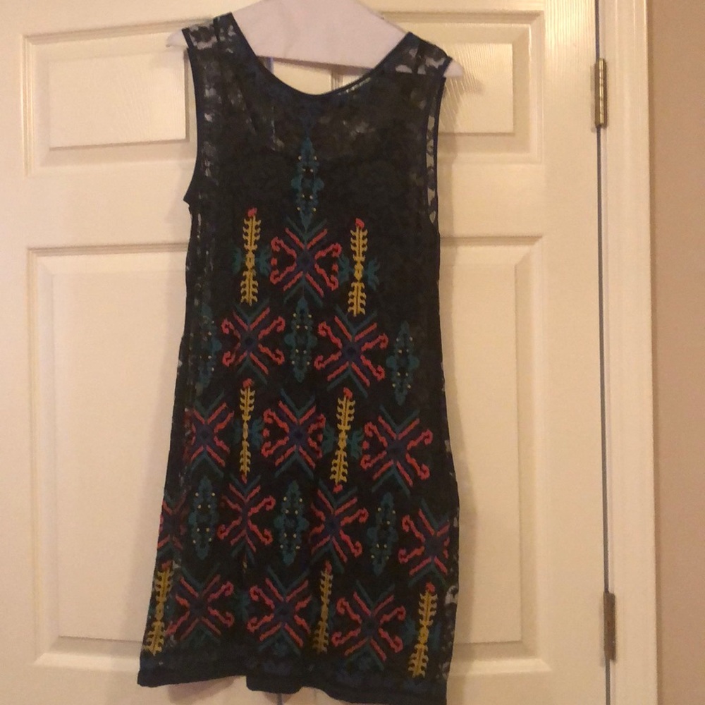 Lace dress with removable slip EUC